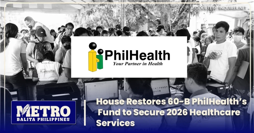 House Restores 60-B PhilHealth’s Fund to Secure 2026 Healthcare Services