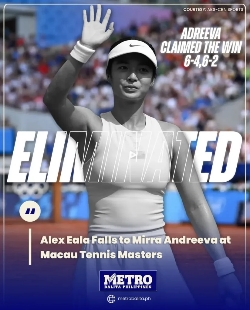 image of alex eala falls to mirra andreeva at macau tennis masters
