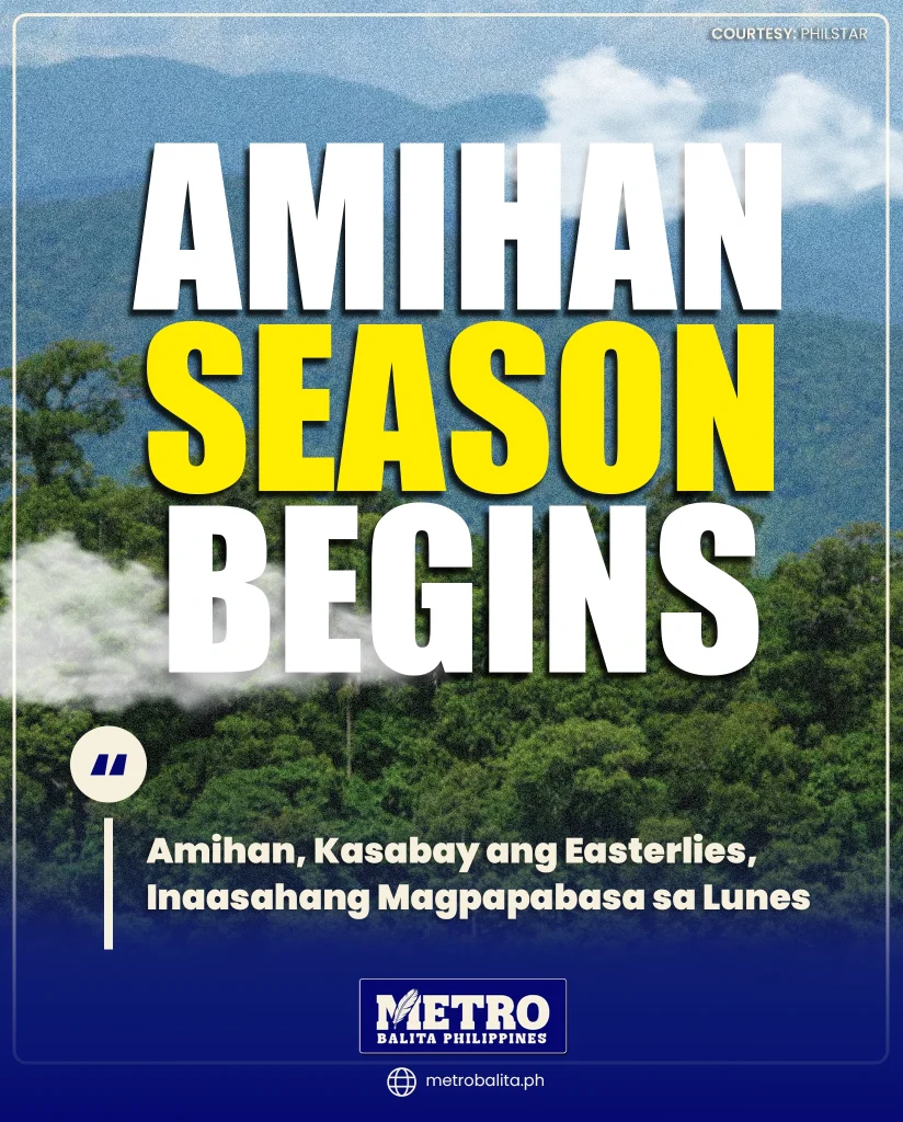 image of amihan, kasabay ang easterlies, inaasahang magpapabasa sa lunes