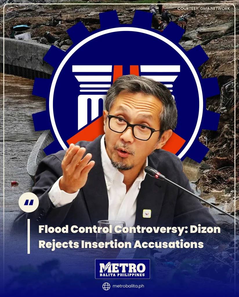 image of flood control controversy: dizon rejects insertion accusations