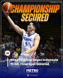image of gilas pilipinas edges indonesia 71–68, final spot secured