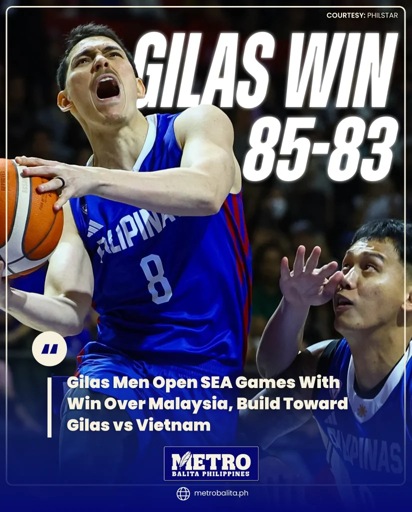 image of gilas men open sea games with win over malaysia, build toward gilas vs vietnam