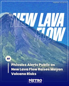 image of phivolcs alerts public as new lava flow raises mayon volcano risks