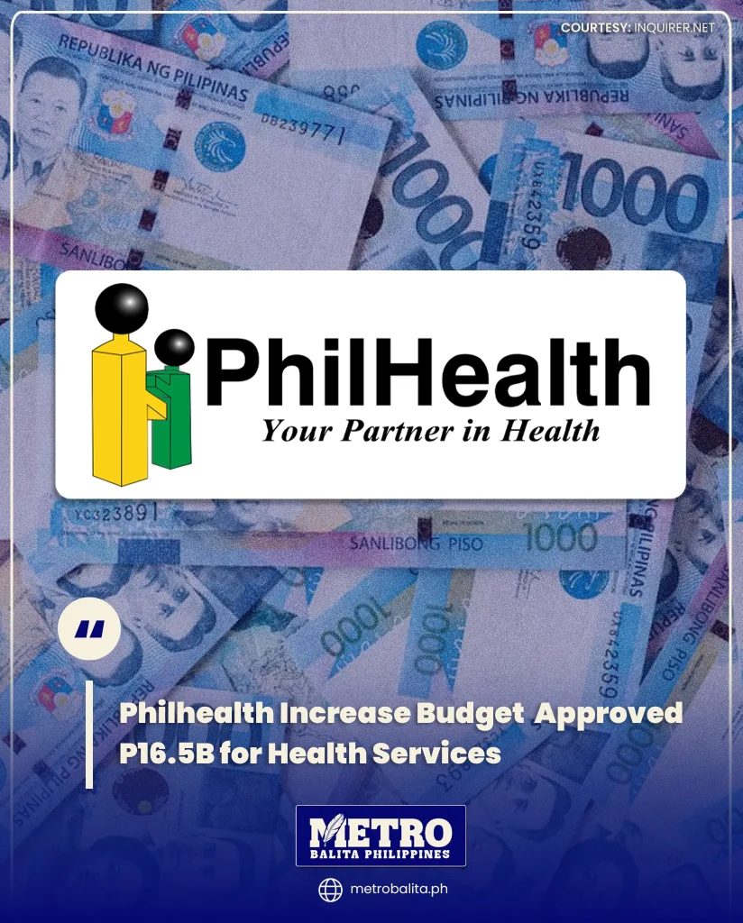 image of philhealth increase budget approved p16.5b for health services