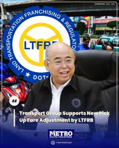 image of transport group supports new pick up fare adjustment by ltfrb