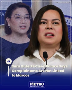 image of sara duterte case: palace says complainants are not linked to marcos