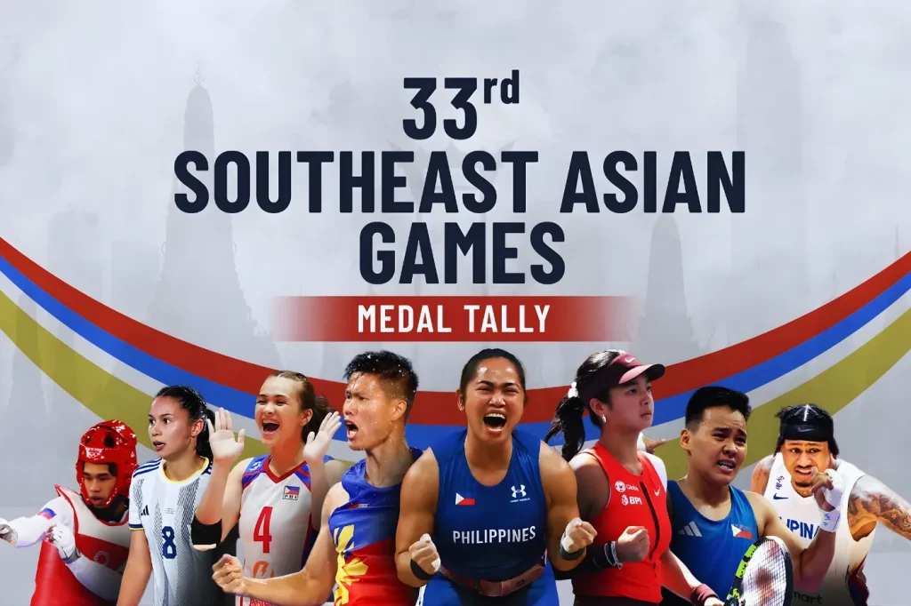 image of sea games medal tally breakdown of the 31-medal performance