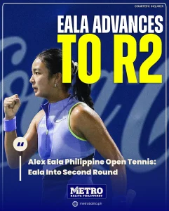 image of alex eala philippine open tennis: eala into second round