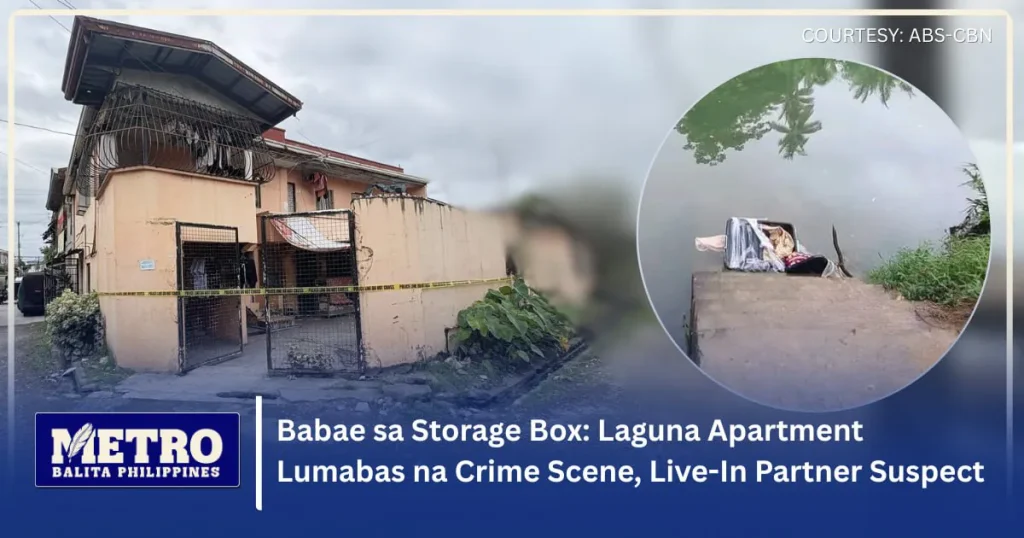 Babae sa Storage Box: Laguna Apartment Lumabas na Crime Scene, Live-In Partner Suspect