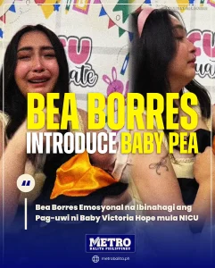 image of bea borres emosyonal na ibinahagi ang pag-uwi ni baby victoria hope mula nica