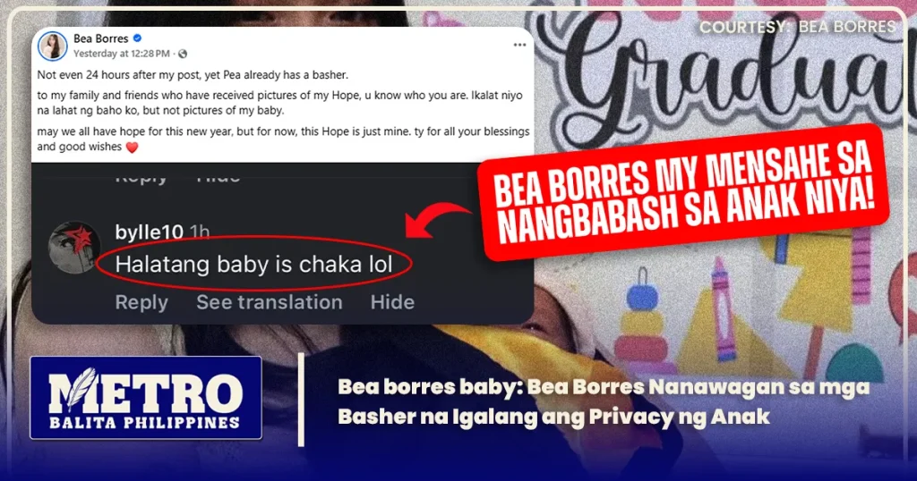 Bea borres baby: Bea Borres Nanawagan sa mga Basher na Igalang ang Privacy ng Anak