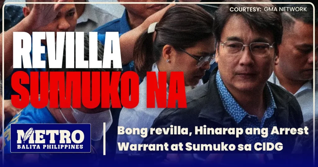 Bong revilla, Hinarap ang Arrest Warrant at Sumuko sa CIDG