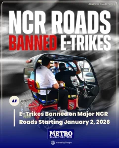 image of e-trikes banned on major ncr roads starting january 2, 2026