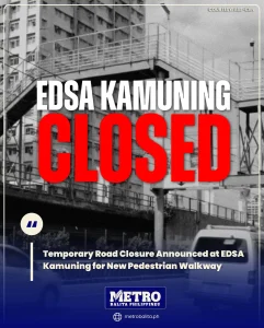 temporary road closure announced at edsa kamuning for new pedestrian walkway