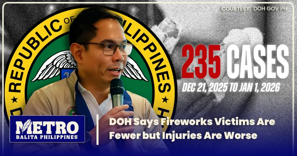 DOH Says Fireworks Victims Are Fewer but Injuries Are Worse