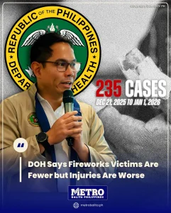 image of doh says fireworks victims are fewer but injuries are worse