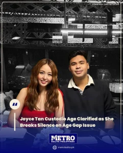 image of joyce tan custodio age clarified as she breaks silence on age gap issue