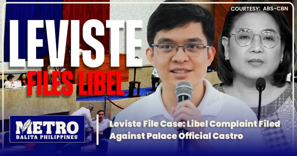 Leviste File Case: Libel Complaint Filed Against Palace Official Castro