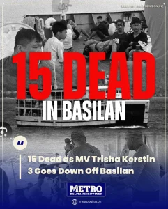 image of 15 dead as mv trisha kerstin 3 goes down off basilan