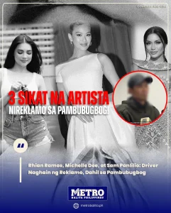 image of rhian ramos, michelle dee, at sam panlilio: driver naghain ng reklamo, dahil sa pambubugbog