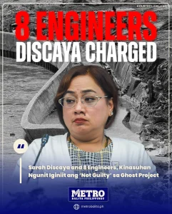 image sarah discaya and 8 engineers, kinasuhan ngunit iginiit ang ‘not guilty’ sa ghost project