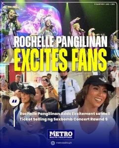 image of rochelle pangilinan adds excitement sa mall ticket selling ng sexbomb concert rawnd 5