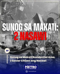 image of sunog sa makati residential area, 2 senior citizen ang nasawi