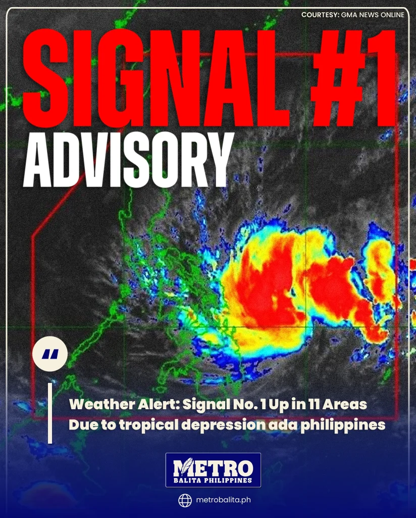 image weather alert: signal no. 1 up in 11 areas due to tropical depression ada philippines