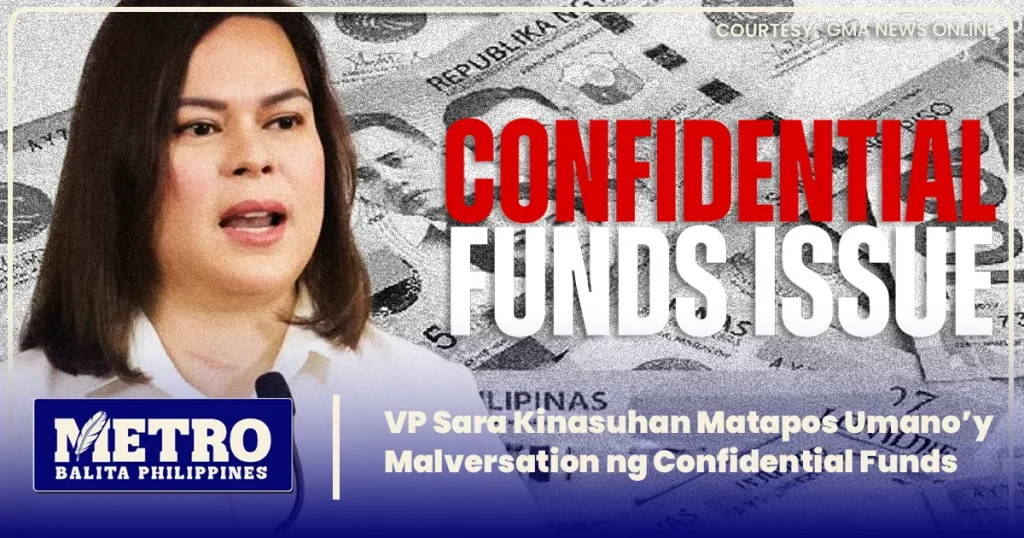 VP Sara Kinasuhan Matapos Umano’y Malversation ng Confidential Funds