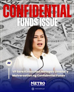 image of vp sara kinasuhan matapos umano’y malversation ng confidential funds