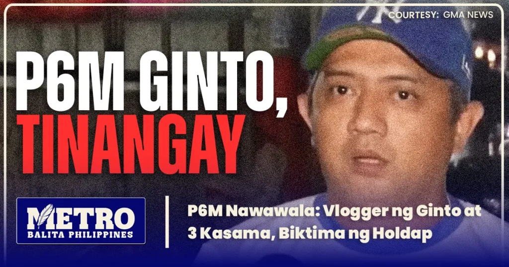 ₱6M Nawawala: Vlogger ng Ginto at 3 Kasama, Biktima ng Holdap