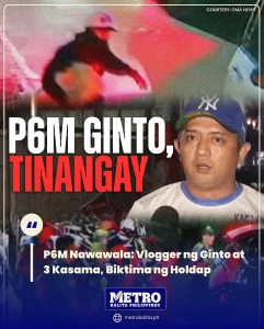 image of ₱6m nawawala: vlogger ng ginto at 3 kasama, biktima ng holdap
