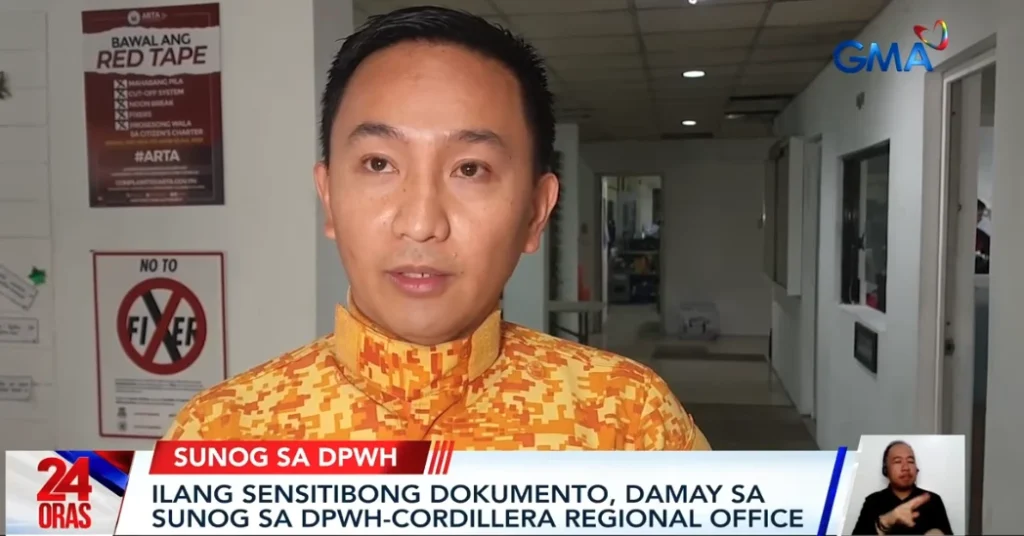 image sunog sa cordillera epekto sa operasyon ng dpwh cordillera