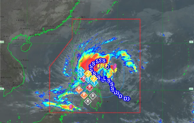 image of tropical storm ada (nokaen) areas under tropical cyclone wind signal no. 2