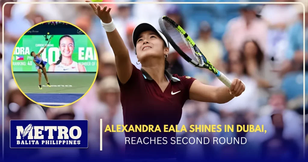 image of alexandra eala shines in dubai, reaches second round