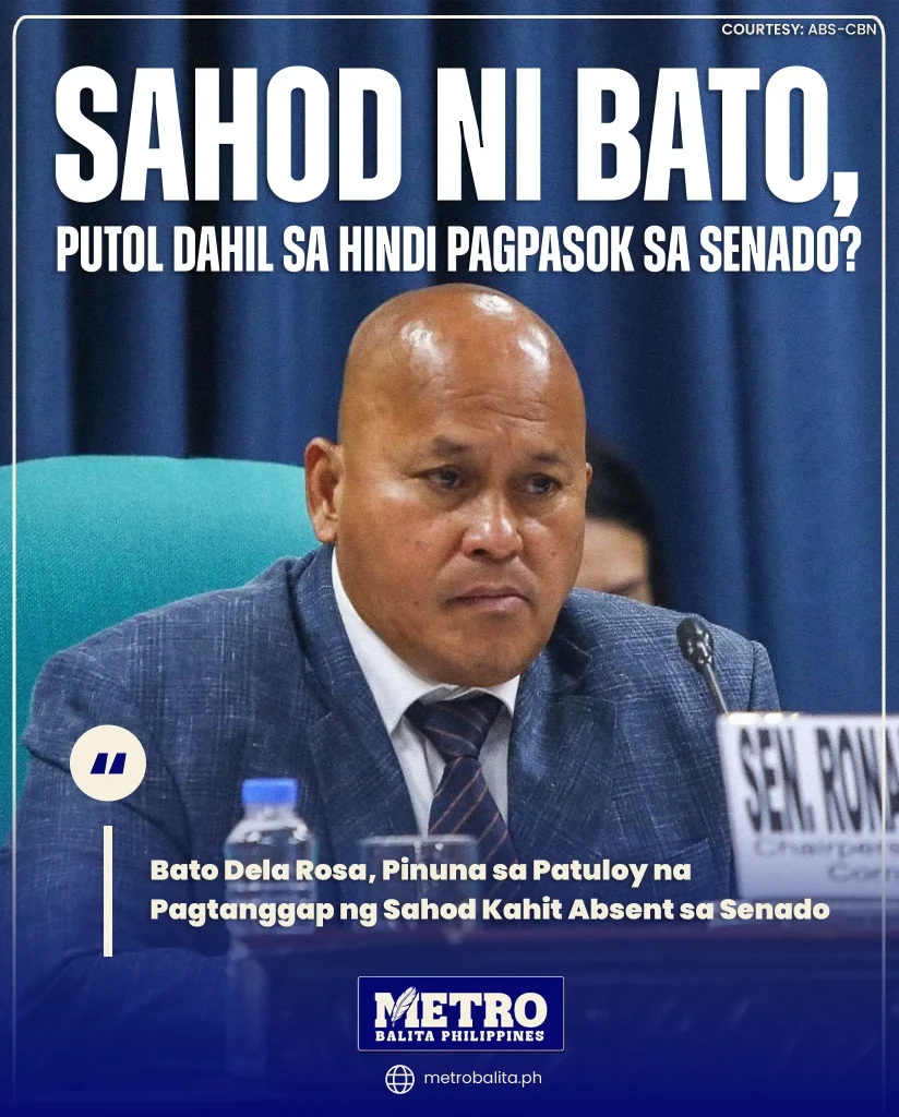 image of bato dela rosa, pinuna sa patuloy na pagtanggap ng sahod kahit absent sa senado