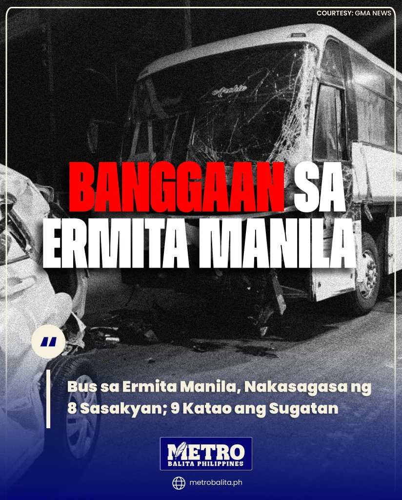 image of bus sa ermita manila, nakasagasa ng 8 sasakyan; 9 katao ang sugatan