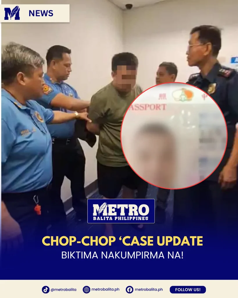 image of police confirm identity of victim in chop-chop' case