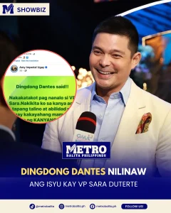 image of dingdong dantes clears issue on alleged vp sara remark