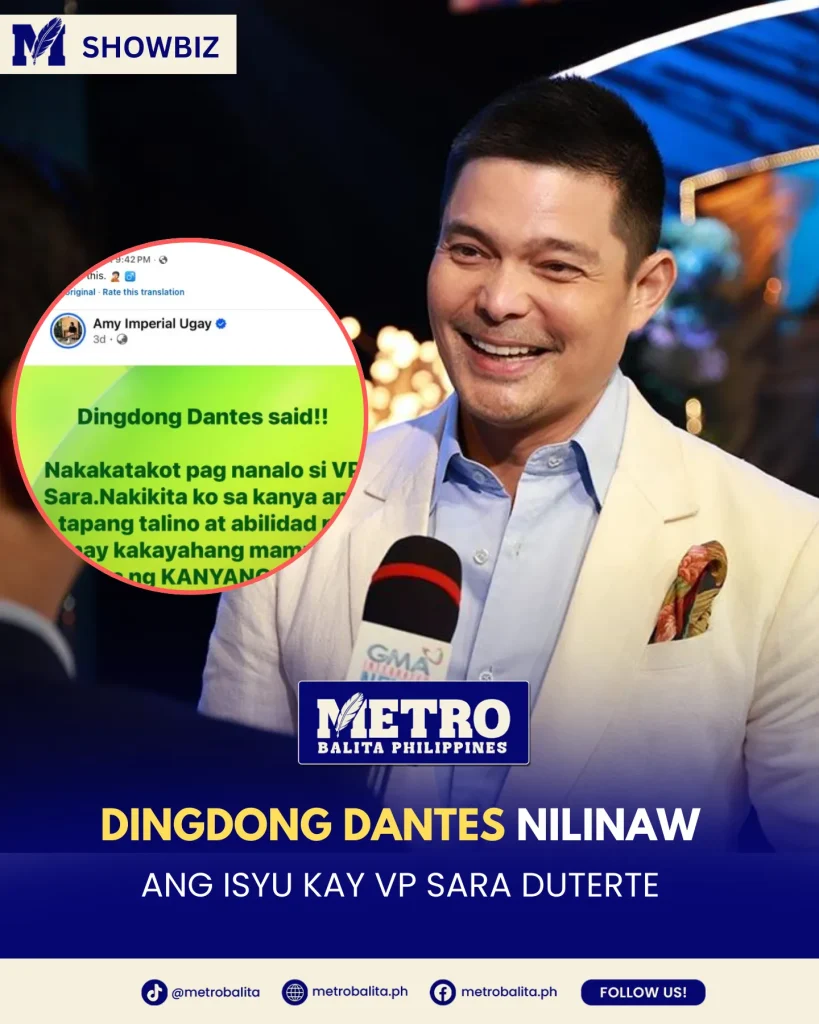image of dingdong dantes clears issue on alleged vp sara remark