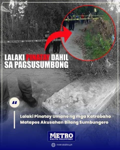 image of lalaki pinatay umano ng mga katrabaho matapos akusahan bilang sumbungero