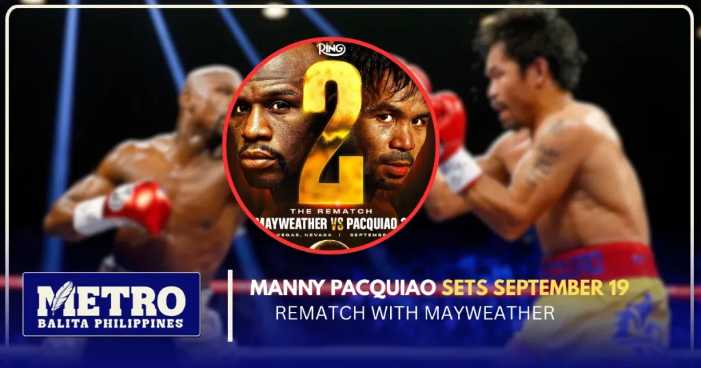 image of manny pacquiao sets september 19 rematch with mayweather