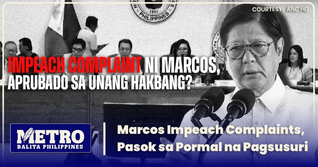 Marcos Impeach Complaints, Pasok sa Pormal na Pagsusuri