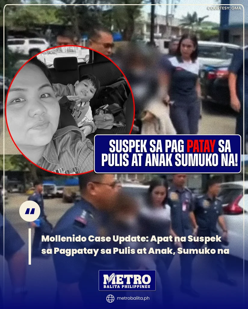 image of mollenido case update: apat na suspek sa pagpatay sa pulis at anak, sumuko na