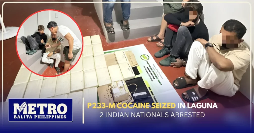 P233-M Cocaine Seized in Laguna, 2 Indian Nationals Arrested