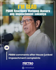 image of pbbm comments after house junked impeachment complaints