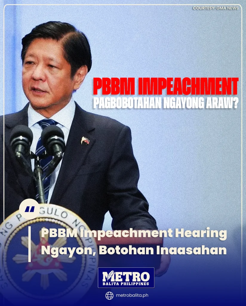 image of pbbm impeachment hearing ngayon, botohan inaasahan
