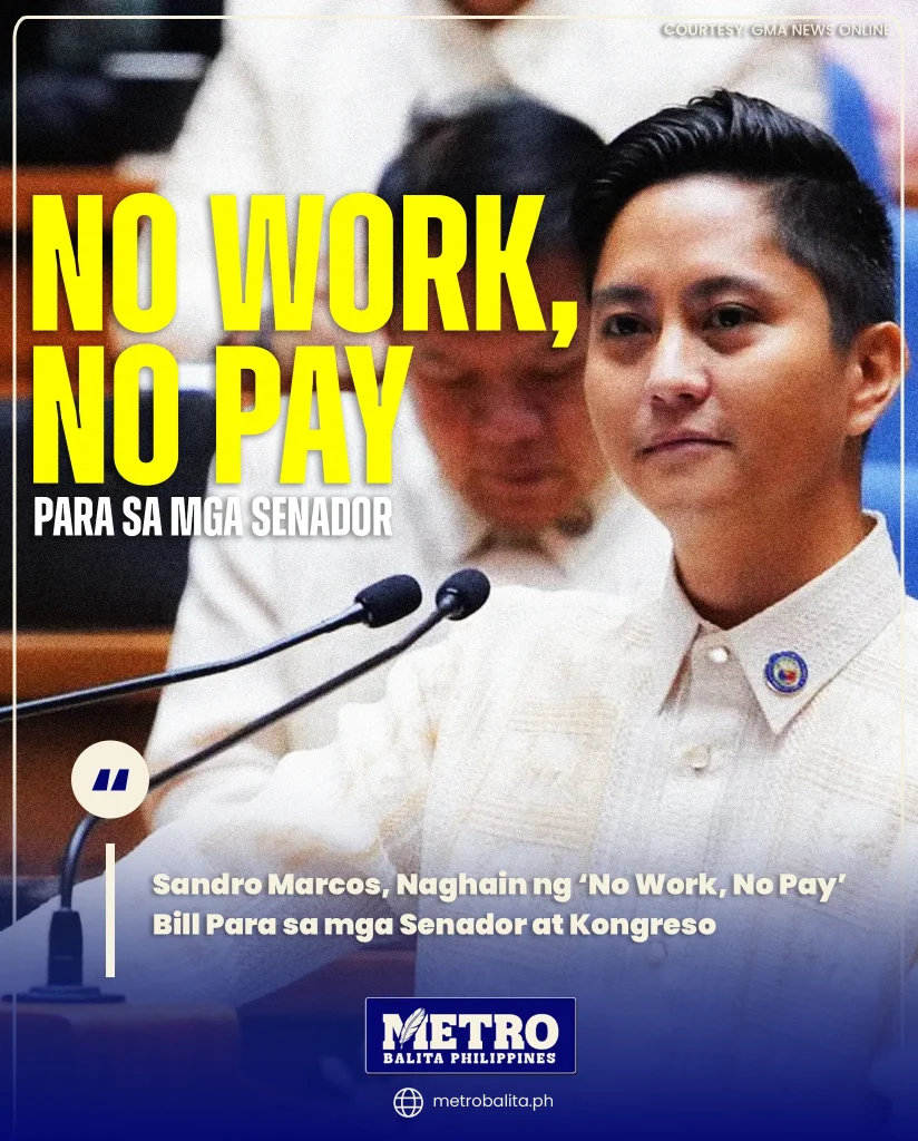 sandro marcos, naghain ng ‘no work, no pay’ bill para sa mga senador at kongreso