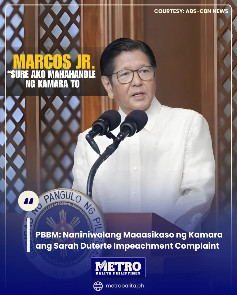 image of pbbm: naniniwalang maaasikaso ng kamara ang sara duterte impeachment complaint