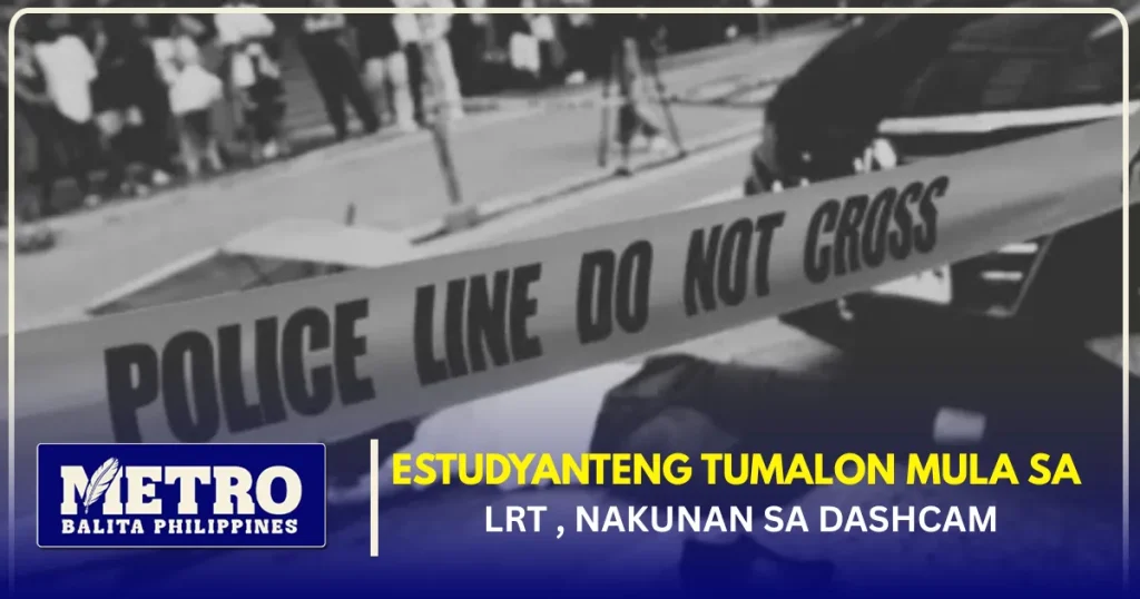 Studyante Tumalon sa LRT, Nakunan sa Dashcam
